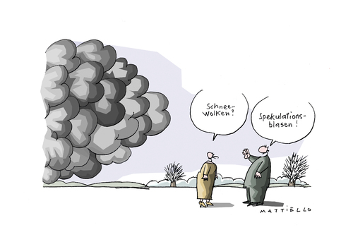 Cartoon: Spekulationsblasen (medium) by Mattiello tagged winter,wirtschaft,ökonomie,spekulation,winter,wirtschaft,ökonomie,spekulation