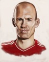 Cartoon: Arjen Robben (small) by Danny Kohn tagged bayern münchen