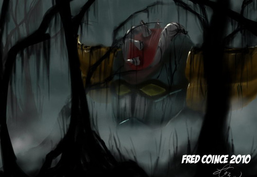 Cartoon: I found Grendizer ! (medium) by FredCoince tagged grendizer,robot,sad