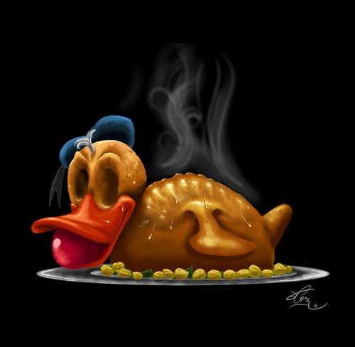 Cartoon: What happened to Donald Duck? (medium) by FredCoince tagged donald,duck