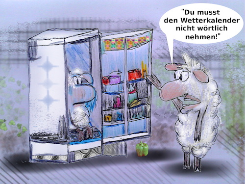 Cartoon: anfang juni (medium) by ab tagged wetter,bauern,regel,klima,juni,sommer,anfang,deutschland