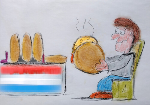 Cartoon: buchmesse leipzig (medium) by ab tagged buch,lesen,käse