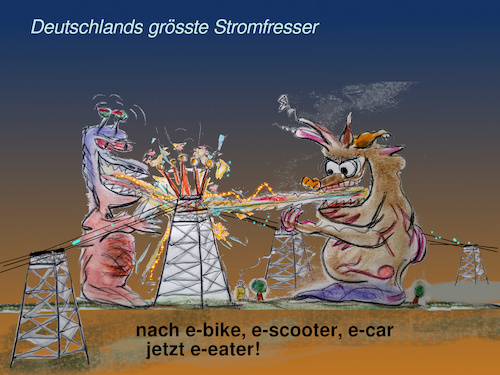 Cartoon: gefürchtet und gejagt (medium) by ab tagged energie,deutschland,strom,krise,mangel,preis