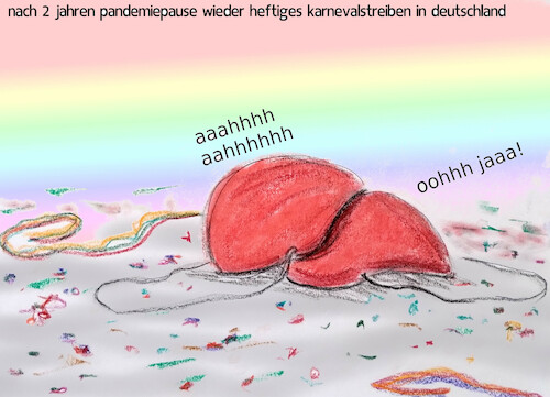 Cartoon: geil (medium) by ab tagged deutschland,karneval,fasching,dienstag,nase,clown,lust,montag,rosen