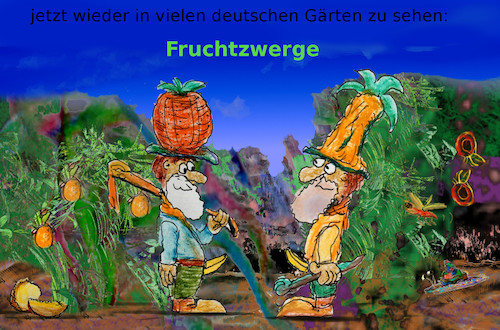 Cartoon: gesund (medium) by ab tagged garten,deutsch,zwerge,obst