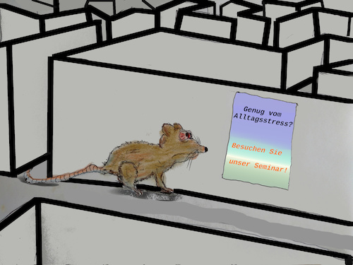 Cartoon: hilfe (medium) by ab tagged arbeit,stress,labyrinth,test,ratte