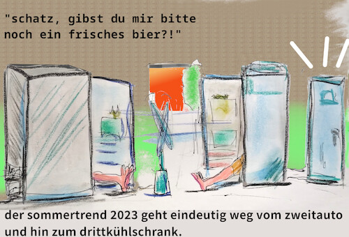 Cartoon: hitzewelle (medium) by ab tagged sommer,deutschland,wetter,hitze,sonne,klimawandel