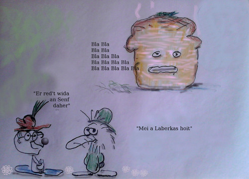 Cartoon: Laberkas (medium) by ab tagged leberkas,bayrisch