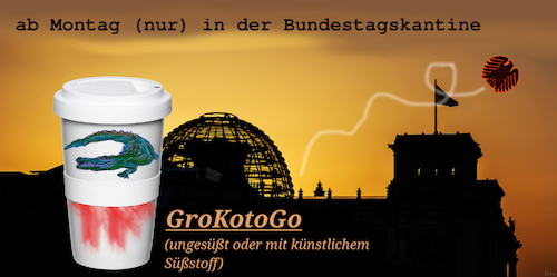 Cartoon: morgens in deutschland (medium) by ab tagged bundestag,deutschland,parteien,koalition,spd,cdu,kaffe,becher