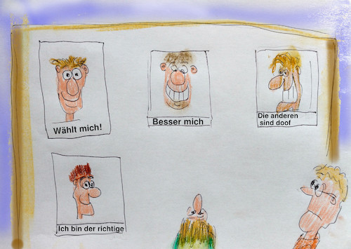 Cartoon: neue wahlplakate (medium) by ab tagged deutschland,wahl,wähler