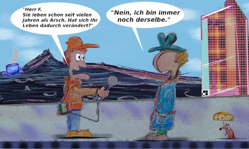Cartoon: nix neues (medium) by ab tagged leben,mensch,normalität,standard,durchschnitt