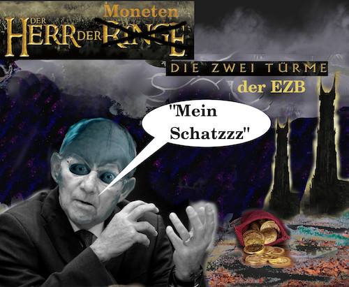 Cartoon: schäubles millarden (medium) by ab tagged deutschland,wirtschaft,finanzminister,überschuß,gewinn