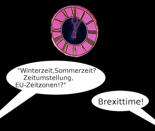 Cartoon: umstellung (medium) by ab tagged zeitumstellung,sommer,winter,zeit,eu,uk,uhr