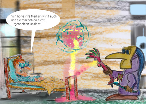 Cartoon: vertrauen (medium) by ab tagged patient,krankheit,doktor,heilung,gesundheit