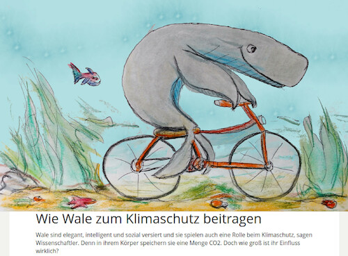 Cartoon: welt der wissenschaft (medium) by ab tagged wal,wasser,meer,umwelt,schutz,klima