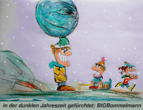 Cartoon: wintergestalten (medium) by ab tagged winter,kleidung,mütze