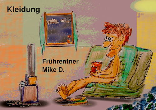 Cartoon: Fastenzeit (medium) by ab tagged fastenzeit,fasten,verzichten,kaffee,koffein,entzug,smartphone,online,kaufen,kleider,nackt,sofa,stress