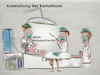 Cartoon: blutvergießen (small) by ab tagged messer,angriff,blut,arzt,op,angst,patient,bürger