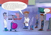 Cartoon: rosige aussichten (small) by ab tagged forschung,zukunft,roboter,maschinen,menschlich,arbeitsplatz,verlust