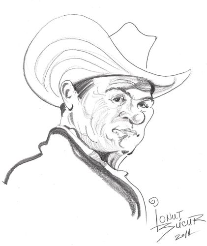Cartoon: Tommy Lee (medium) by ionutbucur tagged texas,tommy,lee,jones,cowboy
