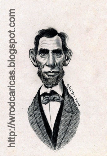 Cartoon: Abraham Lincoln (medium) by WROD tagged usa,of,president,lincoln,abraham