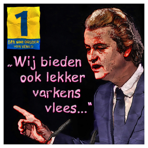 Cartoon: Der EINE Bruder von Venlo (medium) by Night Owl tagged geert,wilders,niederlande,parlamentswahl,wahl,rechtspopulist,populismus,zwei,brüder,von,venlo