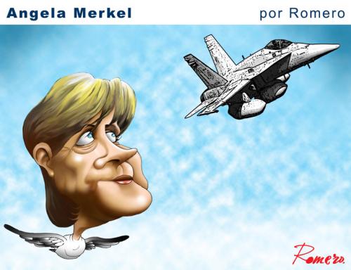 Cartoon: Angela Merkel (medium) by Romero tagged angela,merkel,politica,alemana,ministra,caricatura,humor,internacional,portrait,art,caricature,woman,politics