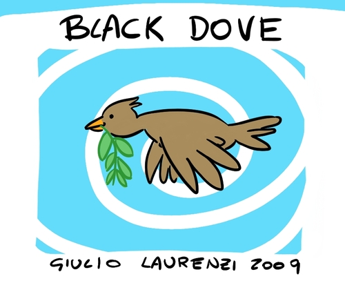 Cartoon: Colomba Nera (medium) by Giulio Laurenzi tagged colomba,nera,blck,dove,peace,war