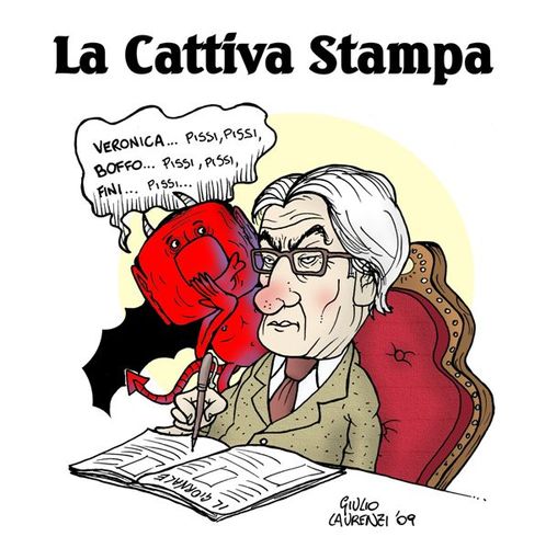 Cartoon: La Cattiva Stampa (medium) by Giulio Laurenzi tagged cattiva,stampa,berlusconi