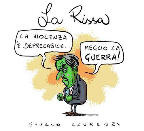 Cartoon: La Rissa (medium) by Giulio Laurenzi tagged rissa