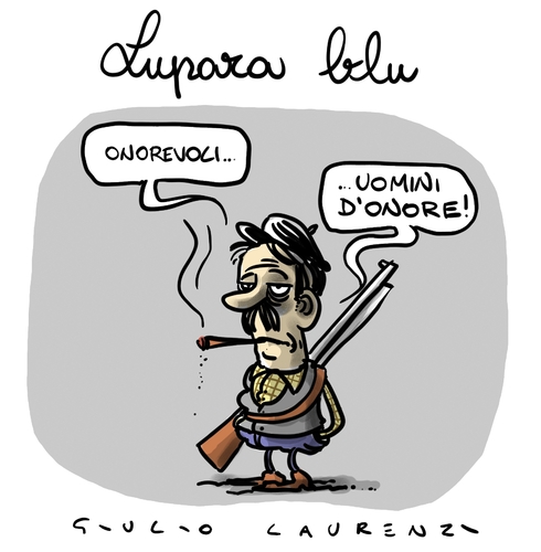 Cartoon: Lupara Blu (medium) by Giulio Laurenzi tagged lupara,blu