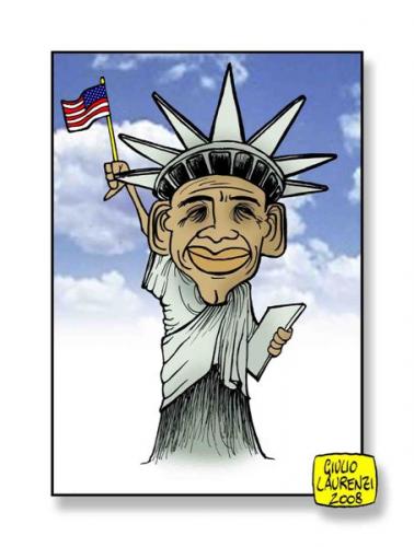 Cartoon: Obama (medium) by Giulio Laurenzi tagged politics,obama,usa