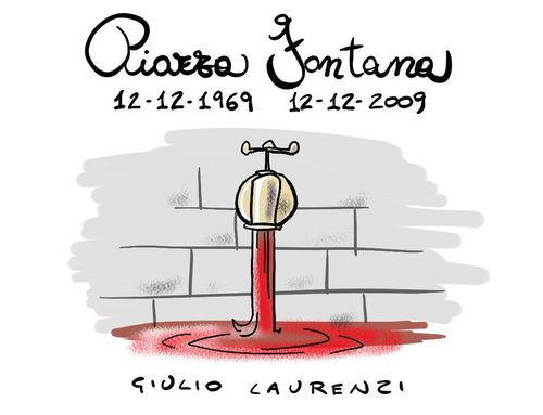 Cartoon: Piazza Fontana (medium) by Giulio Laurenzi tagged piazza,fontana