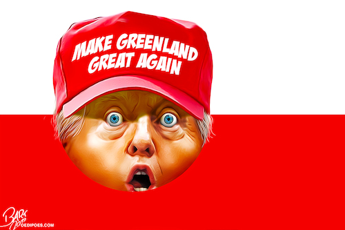 Cartoon: Make Greenland Great Again (medium) by Bart van Leeuwen tagged greenland,for,sale,trump,denmark