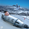 Cartoon: Bombsled (small) by Bart van Leeuwen tagged olympics kimjongun korea pyeongchang nuke