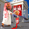 Cartoon: Presidential sale (small) by Bart van Leeuwen tagged khashoggi trump saudi arabia arms deal mohammed bin salman