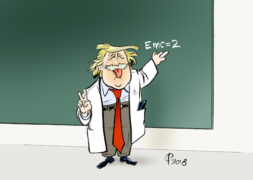 Cartoon: Albern J. Einstein (medium) by Paolo Calleri tagged usa,praesident,donald,trump,buch,enthuellungsbuch,michael,wolff,fire,fury,reaktion,charakter,genie,klug,karriere,psyche,selbsteinschaetzung,karikatur,cartoon,paolo,calleri,usa,praesident,donald,trump,buch,enthuellungsbuch,michael,wolff,fire,fury,reaktion,charakter,genie,klug,karriere,psyche,selbsteinschaetzung,karikatur,cartoon,paolo,calleri