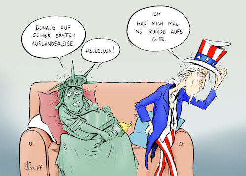 Cartoon: Amerika allein zu Haus (medium) by Paolo Calleri tagged usa,welt,praesident,donald,trump,ausland,reise,auslandsreise,nahost,saudi,arabien,israel,italien,rom,europa,sizilien,innenpolitik,aussenpolitik,russland,kontakte,verbindungen,ermittlungen,gesundheitsreform,einwanderung,populismus,arbeit,wirtschaft,spaltung,gesellschaft,karikatur,cartoon,paolo,calleri,usa,welt,praesident,donald,trump,ausland,reise,auslandsreise,nahost,saudi,arabien,israel,italien,rom,europa,sizilien,innenpolitik,aussenpolitik,russland,kontakte,verbindungen,ermittlungen,gesundheitsreform,einwanderung,populismus,arbeit,wirtschaft,spaltung,gesellschaft,karikatur,cartoon,paolo,calleri