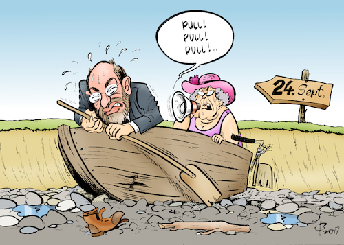 Cartoon: Aufholjagd (medium) by Paolo Calleri tagged deutschland,bundestagswahl,wahlkampf,sozialdemokraten,spd,kanzlerkandidat,kandidat,martin,schulz,umfragen,werte,karikatur,cartoon,paolo,calleri,deutschland,bundestagswahl,wahlkampf,sozialdemokraten,spd,kanzlerkandidat,kandidat,martin,schulz,umfragen,werte,karikatur,cartoon,paolo,calleri