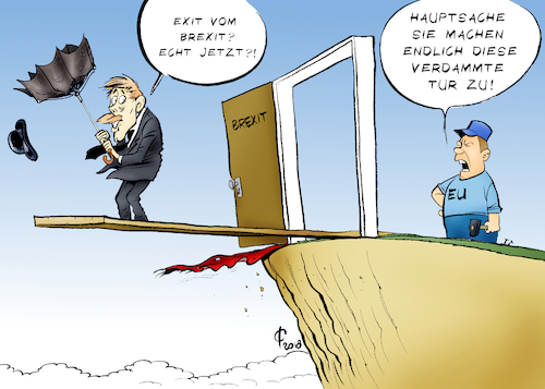 Cartoon: Brexit-Exit (medium) by Paolo Calleri tagged eu,gb,grossbritannien,brexit,united,kingdom,great,britain,austritt,austrittserklaerung,eugh,europaeisch,gericht,gerichtshof,entscheidung,karikatur,cartoon,paolo,calleri,eu,gb,grossbritannien,brexit,united,kingdom,great,britain,austritt,austrittserklaerung,eugh,europaeisch,gericht,gerichtshof,entscheidung,karikatur,cartoon,paolo,calleri