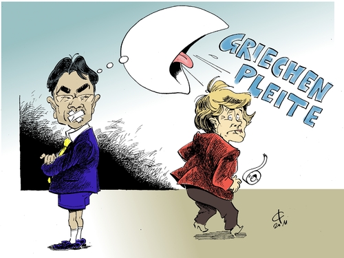 Cartoon: Denkste?! (medium) by Paolo Calleri tagged insolvenz,pleite,staatspleite,griechenland,spekulationen,schuldenkrise,staatsschulden,schulden,finanzkrise,eurokrise,eurozone,euro,währungsgemeinschaft,regierung,koalition,berlin,gelb,schwarz,cdu,fdp,fdp,cdu,schwarz,gelb,berlin,koalition,regierung,währungsgemeinschaft,euro,eurozone,eurokrise,finanzkrise,schulden,staatsschulden,schuldenkrise,griechenland