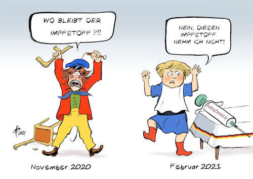 Cartoon: Der Deutsche im Wandel der Zeit (medium) by Paolo Calleri tagged welt,europa,eu,deutschland,covid,19,corona,virus,pandemie,impfstoffe,astra,zeneca,zulassung,impfungen,impfbereitschaft,medizin,mittel,wissenschaft,wirtschaft,gesellschaft,arbeit,soziales,schulen,lockdown,karikatur,cartoon,paolo,calleri,der,welt,europa,eu,deutschland,covid,19,corona,virus,pandemie,impfstoffe,astra,zeneca,zulassung,impfungen,impfbereitschaft,medizin,mittel,wissenschaft,wirtschaft,gesellschaft,arbeit,soziales,schulen,lockdown,karikatur,cartoon,paolo,calleri