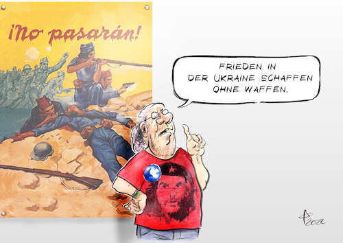 Cartoon: Dialektik (medium) by Paolo Calleri tagged ukraine,russland,ueberfall,militaer,soldaten,krieg,friedensbewegung,waffenlieferungen,waffen,widerstand,demokratie,faschismus,karikatur,cartoon,paolo,calleri,ukraine,russland,ueberfall,militaer,soldaten,krieg,friedensbewegung,waffenlieferungen,waffen,widerstand,demokratie,faschismus,karikatur,cartoon,paolo,calleri