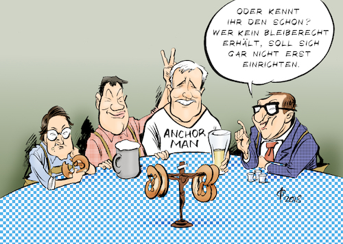 Cartoon: Die vier von der Zapfstelle (medium) by Paolo Calleri tagged deutschland,bayern,landtagswahlen,politiker,csu,alexander,dobrindt,landesgruppenchef,abschiebungen,fluechtlinge,asyl,rechtspopulismus,wahlkampf,andreas,scheuer,markus,soeder,horst,seehofer,fluechtlingspolitik,gesellschaft,kruzifixe,auslaender,muslime,stammtisch,parolen,karikatur,cartoon,paolo,calleri,deutschland,bayern,landtagswahlen,politiker,csu,alexander,dobrindt,landesgruppenchef,abschiebungen,fluechtlinge,asyl,rechtspopulismus,wahlkampf,andreas,scheuer,markus,soeder,horst,seehofer,fluechtlingspolitik,gesellschaft,kruzifixe,auslaender,muslime,stammtisch,parolen,karikatur,cartoon,paolo,calleri