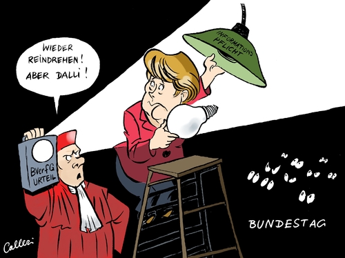 Cartoon: Es werde Licht! (medium) by Paolo Calleri tagged informationsrecht,information,verfassungsbeschwerde,staatshaushalt,hoheit,abgeordnete,verhandlungen,eurorettung,rettungsschirm,esm,schwarzgelb,regierung,koalition,parlament,bundestag,mitsprache,entscheidung,urteil,bundesverfassungsgericht,bundesverfassungsgericht,urteil,entscheidung,mitsprache,bundestag,parlament,koalition,regierung,schwarzgelb