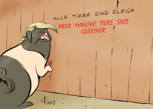 Cartoon: Farm der Tiere (medium) by Paolo Calleri tagged usa,migration,einwanderung,einwanderer,tiere,bezeichnung,donald,trump,beschimpfung,beleidigung,karikatur,cartoon,paolo,calleri,usa,migration,einwanderung,einwanderer,tiere,bezeichnung,donald,trump,beschimpfung,beleidigung,karikatur,cartoon,paolo,calleri