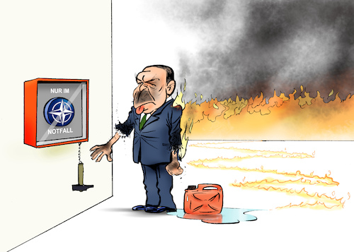 Cartoon: Feuerknopf (medium) by Paolo Calleri tagged eu,tuerkei,syrien,einmarsch,offensive,praesident,recep,tayyip,erdogan,militaer,militaerbuendnis,nato,kurden,gewalt,krieg,buendnisfall,karikatur,cartoon,paolo,calleri,eu,tuerkei,syrien,einmarsch,offensive,praesident,recep,tayyip,erdogan,militaer,militaerbuendnis,nato,kurden,gewalt,krieg,buendnisfall,karikatur,cartoon,paolo,calleri