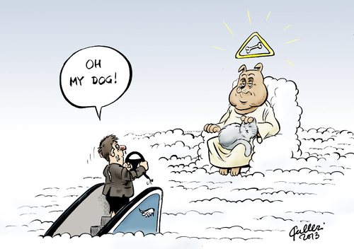 Cartoon: God (medium) by Paolo Calleri tagged calleri,paolo,cartoon,karikatur,ausruf,wortspiel,leben,religion,tod,unfall,paradies,himmel,hund,dog,god,gott,gott,god,dog,hund,himmel,paradies,unfall,tod,religion,leben,wortspiel,ausruf,karikatur,cartoon,paolo,calleri