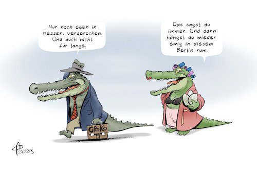Cartoon: GroKo in Hessen (medium) by Paolo Calleri tagged deutschland,hessen,landesregierung,wahlen,groko,cdu,spd,parteien,koalition,politik,karikatur,cartoon,paolo,calleri,deutschland,hessen,landesregierung,wahlen,groko,cdu,spd,parteien,koalition,politik,karikatur,cartoon,paolo,calleri