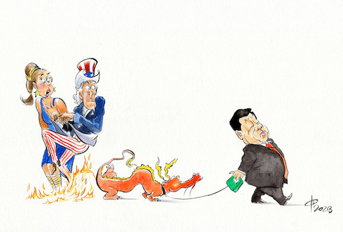 Cartoon: Grundsatzrede (medium) by Paolo Calleri tagged china,weten,usa,europa,uncle,sam,wirtschaft,gesellschaft,demokratie,grundsatzrede,staatspraesident,xi,jinping,verwestlichung,karikatur,cartoon,paolo,calleri,china,weten,usa,europa,uncle,sam,wirtschaft,gesellschaft,demokratie,grundsatzrede,staatspraesident,xi,jinping,verwestlichung,karikatur,cartoon,paolo,calleri